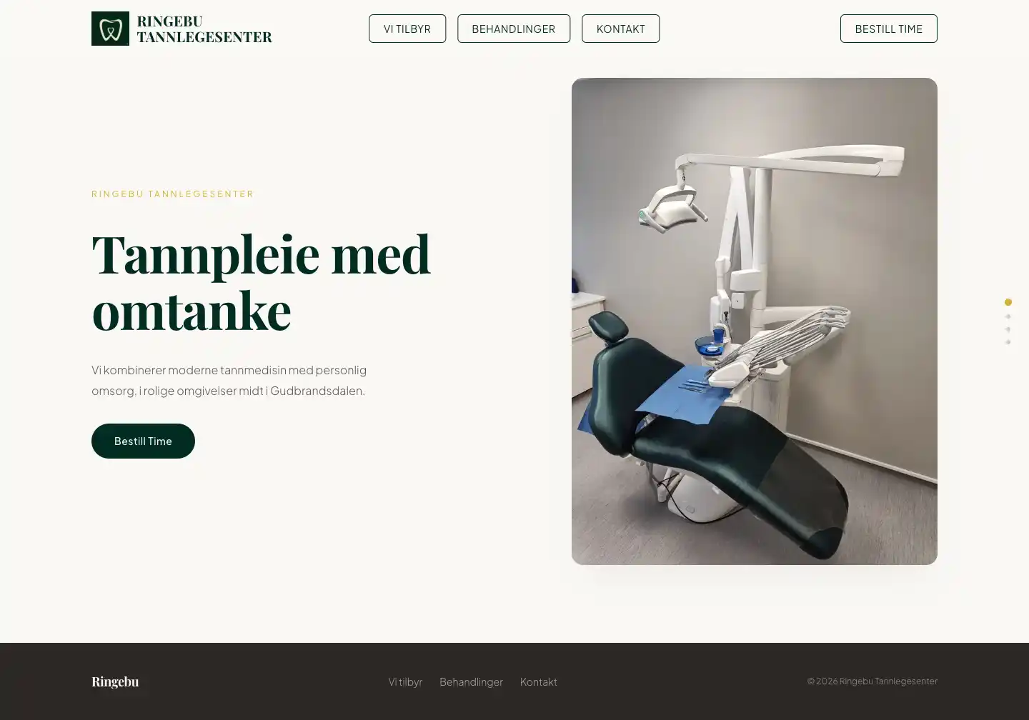 Ringebu Tannlegesenter — skjermbilde