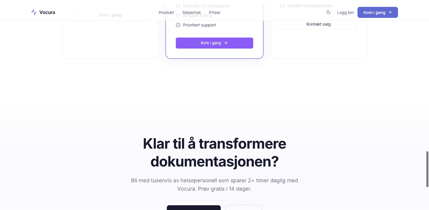 Vocura — seksjon 3